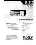 Сервисная инструкция Sony TA-212