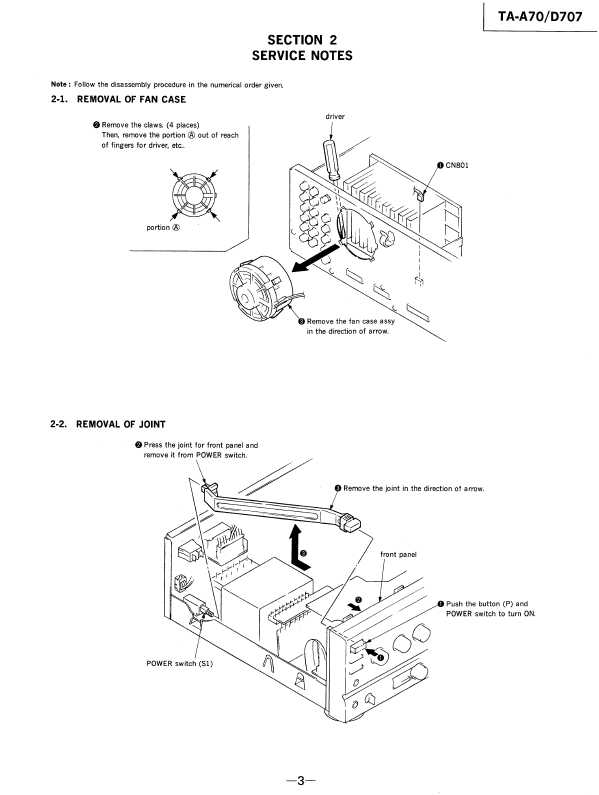 Сервисная инструкция Sony TA-A70 D707