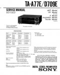 Сервисная инструкция Sony TA-A77E D709E