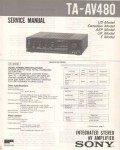 Сервисная инструкция Sony TA-AV480