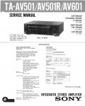 Сервисная инструкция Sony TA-AV501, TA-AV501R, TA-AV601