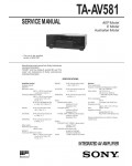 Сервисная инструкция Sony TA-AV581 (SEN-T581)