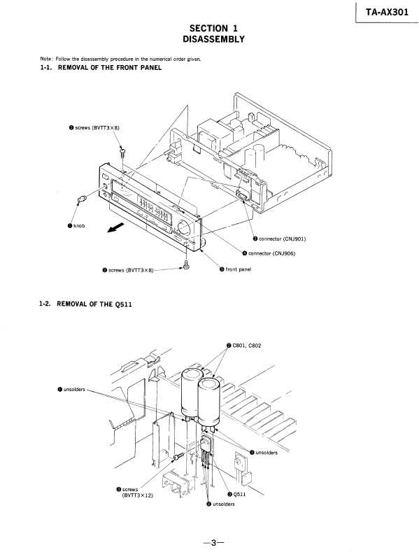 Сервисная инструкция Sony TA-AX301