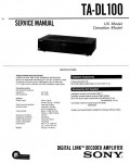 Сервисная инструкция Sony TA-DL100