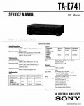 Сервисная инструкция SONY TA-E741