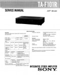 Сервисная инструкция Sony TA-F101R