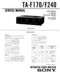 Сервисная инструкция Sony TA-F170, TA-F240