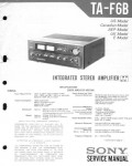 Сервисная инструкция Sony TA-F6B