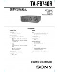 Сервисная инструкция Sony TA-FB740R