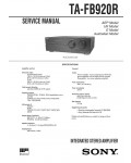 Сервисная инструкция Sony TA-FB920R