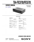 Сервисная инструкция Sony TA-FE370, TA-FE570