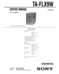 Сервисная инструкция Sony TA-FLX9W