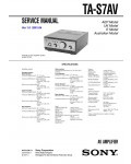 Сервисная инструкция Sony TA-S7AV (MHC-S7AV)