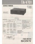 Сервисная инструкция Sony TA-V701