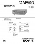 Сервисная инструкция Sony TA-VE800G