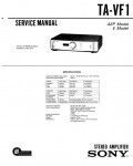 Сервисная инструкция Sony TA-VF1