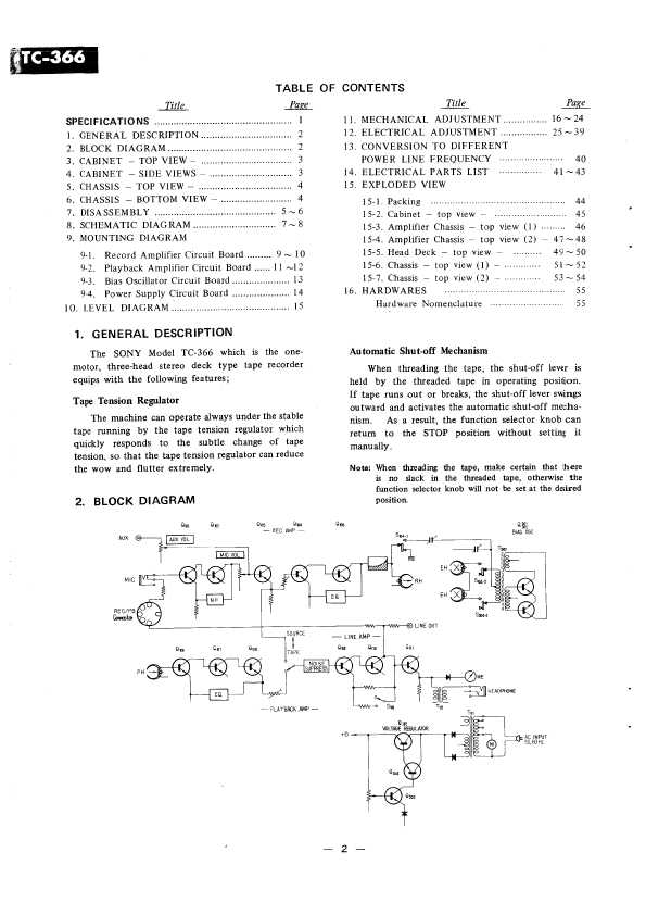 Сервисная инструкция Sony TC-366