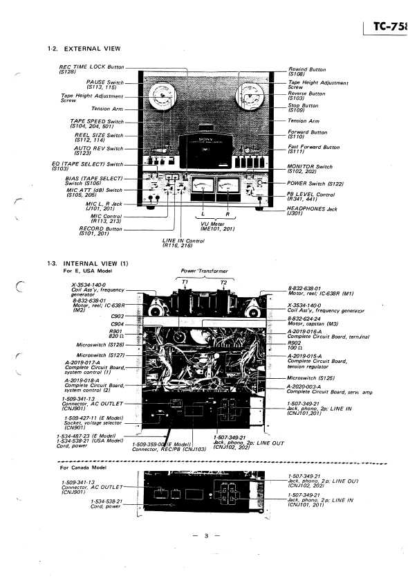Сервисная инструкция Sony TC-758