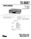 Сервисная инструкция Sony TC-D607