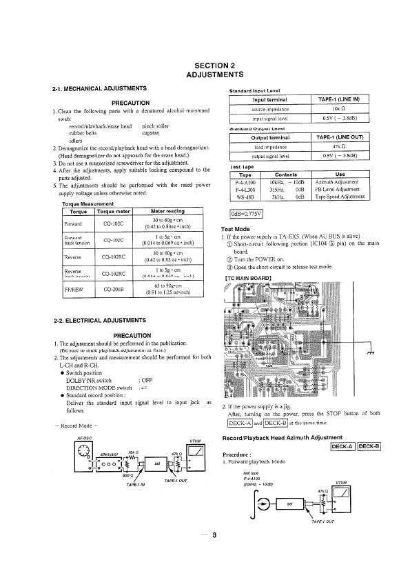 Сервисная инструкция Sony TC-EX5