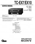 Сервисная инструкция Sony TC-EX7, TC-EX10