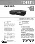 Сервисная инструкция SONY TC-FX110