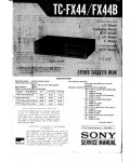 Сервисная инструкция Sony TC-FX44, TC-FX44B