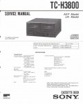 Сервисная инструкция Sony TC-H3800
