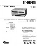 Сервисная инструкция Sony TC-H6600