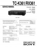 Сервисная инструкция Sony TC-K361, TC-RX361