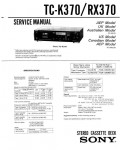 Сервисная инструкция Sony TC-K370, TC-RX370