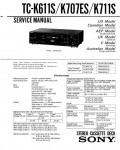 Сервисная инструкция Sony TC-K611S, TC-K707ES, TC-K711S