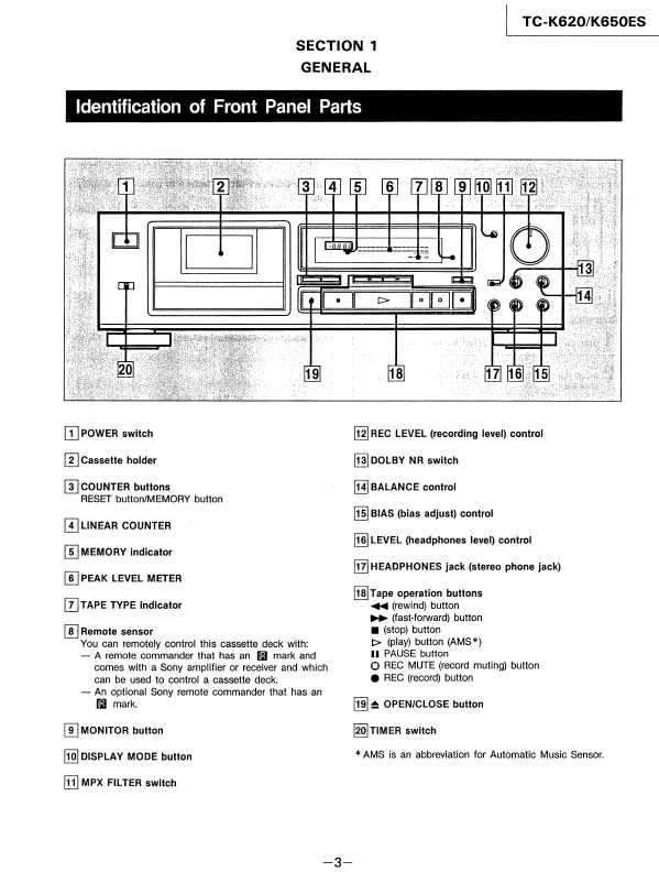 Сервисная инструкция Sony TC-K620, TC-K650ES