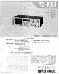 Сервисная инструкция Sony TC-K65
