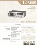 Сервисная инструкция Sony TC-K96R