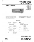 Сервисная инструкция Sony TC-PX100