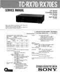 Сервисная инструкция Sony TC-RX70, TC-RX70ES