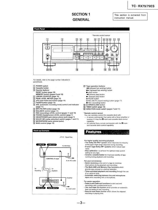 Сервисная инструкция Sony TC-RX79, TC-RX79ES