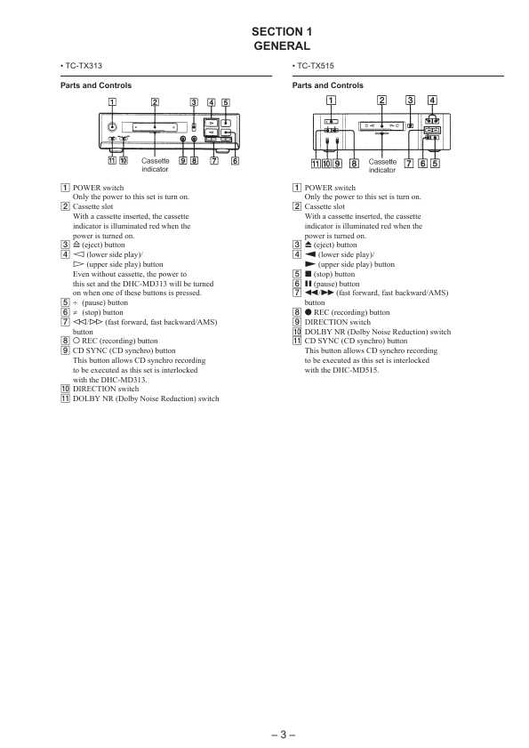 Сервисная инструкция Sony TC-TX313, TC-TX515 (DHC-MD313, DHC-MD515)