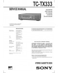 Сервисная инструкция Sony TC-TX333