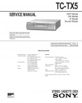 Сервисная инструкция Sony TC-TX5