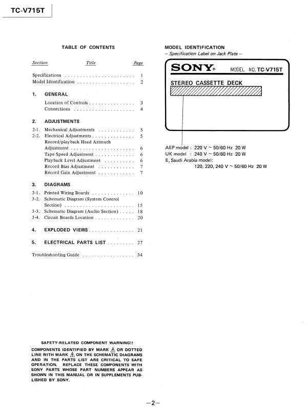 Сервисная инструкция Sony TC-V715