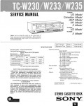 Сервисная инструкция Sony TC-W230, TC-W233, TC-W235