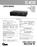 Сервисная инструкция Sony TC-W310