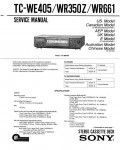 Сервисная инструкция Sony TC-WE405, TC-WR350Z, TC-WR661