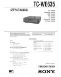 Сервисная инструкция Sony TC-WE635