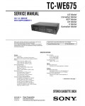 Сервисная инструкция Sony TC-WE675