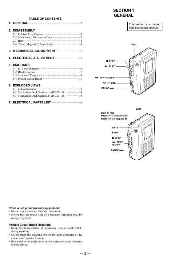 Сервисная инструкция Sony TCM-16