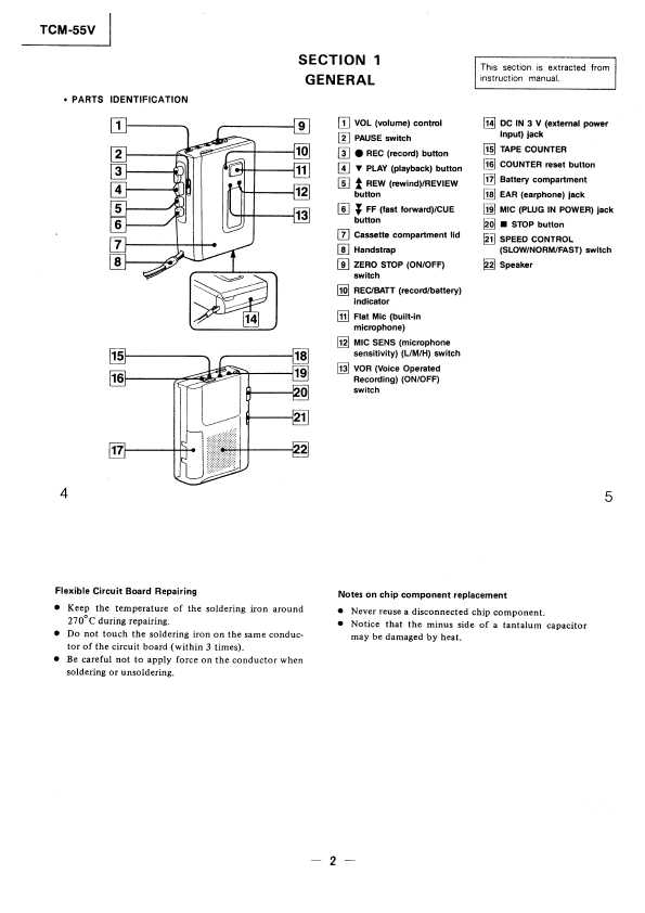 Сервисная инструкция Sony TCM-55V