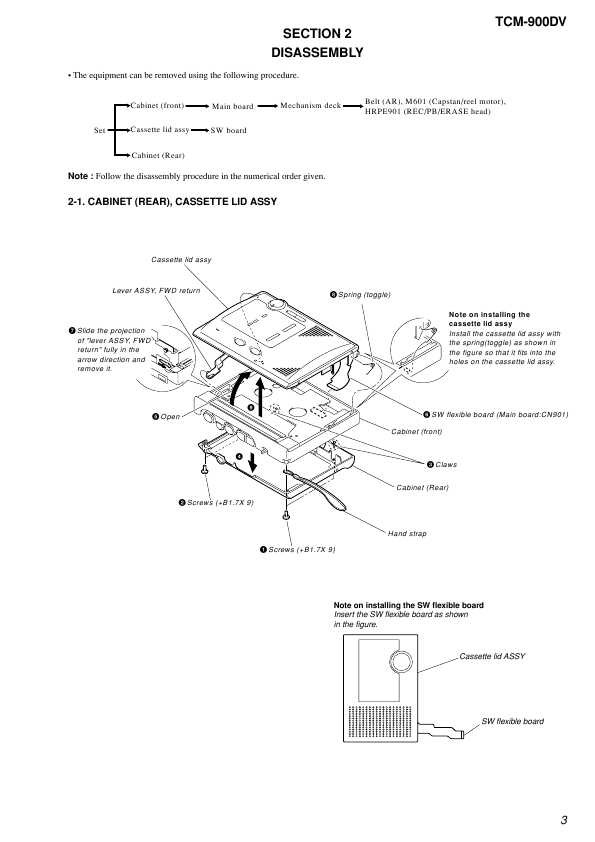 Сервисная инструкция Sony TCM-900DV